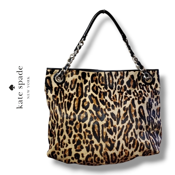 KATE SPADE NewYork Streetcar Darya Leopard Calfhair FUR Handbag Pony Hair - Picture 5 of 17
